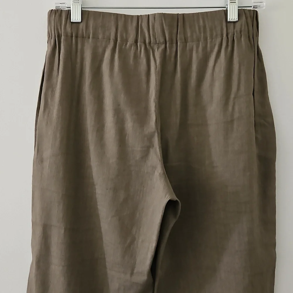 Babaton Cropped Linen-blend Pants In Morel Size‎ Small